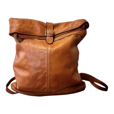 Mochila piel camel