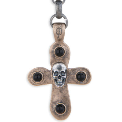 Cruz collar con calavera