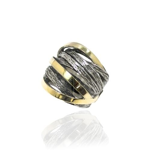 Anillo Styliano plata y oro