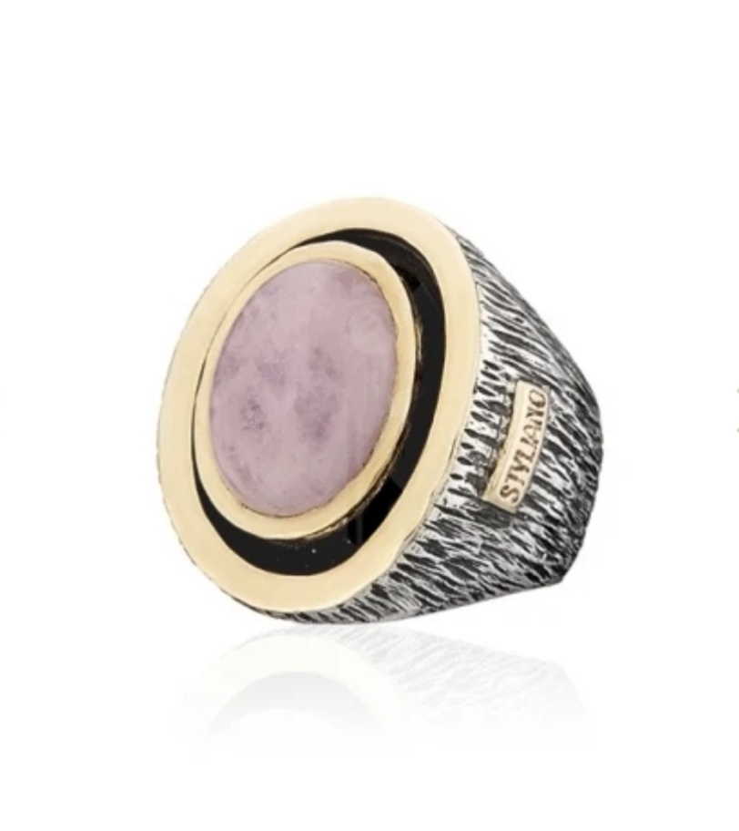 Anillo Styliano plata y oro